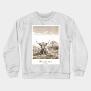 Highland Cow Serenity - Scotland Crewneck Sweatshirt